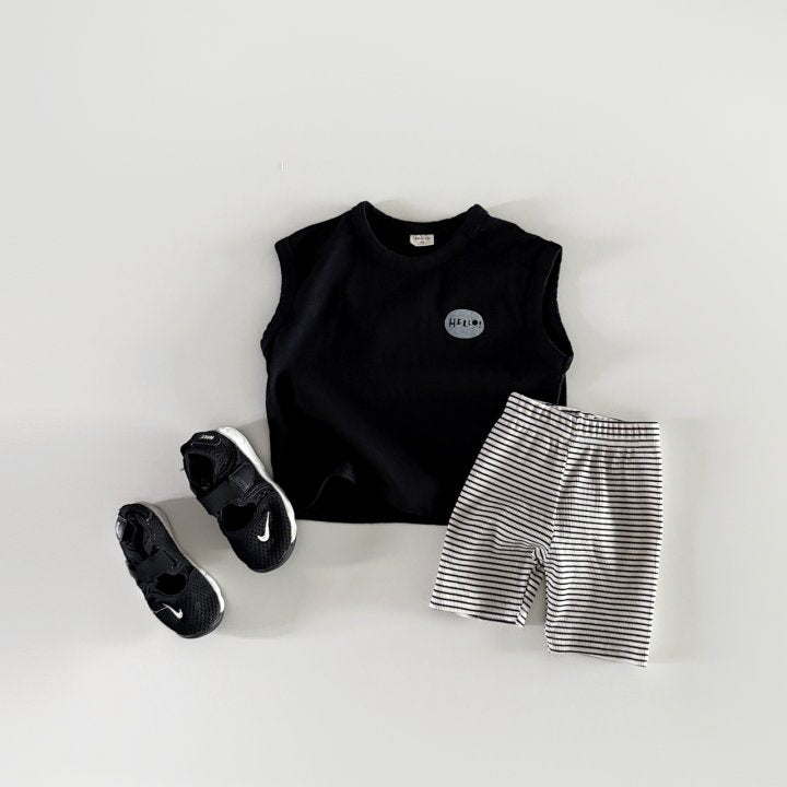 Hello sleeveless tee [cream L]