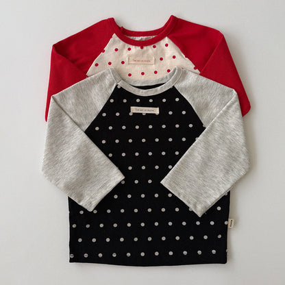[PRE-ORDER] Polka dot raglan long sleeve