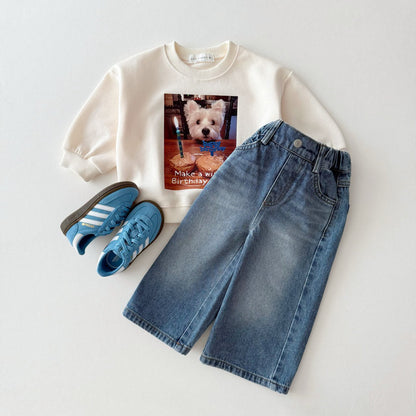 [PRE-ORDER] Washing wide denim pants