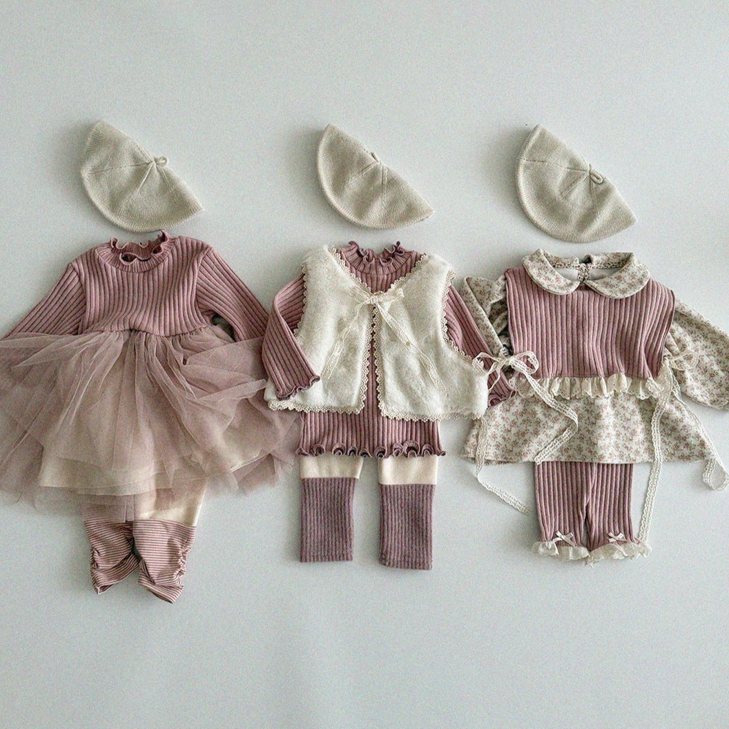 Camellia dress [Pink & Ivory]