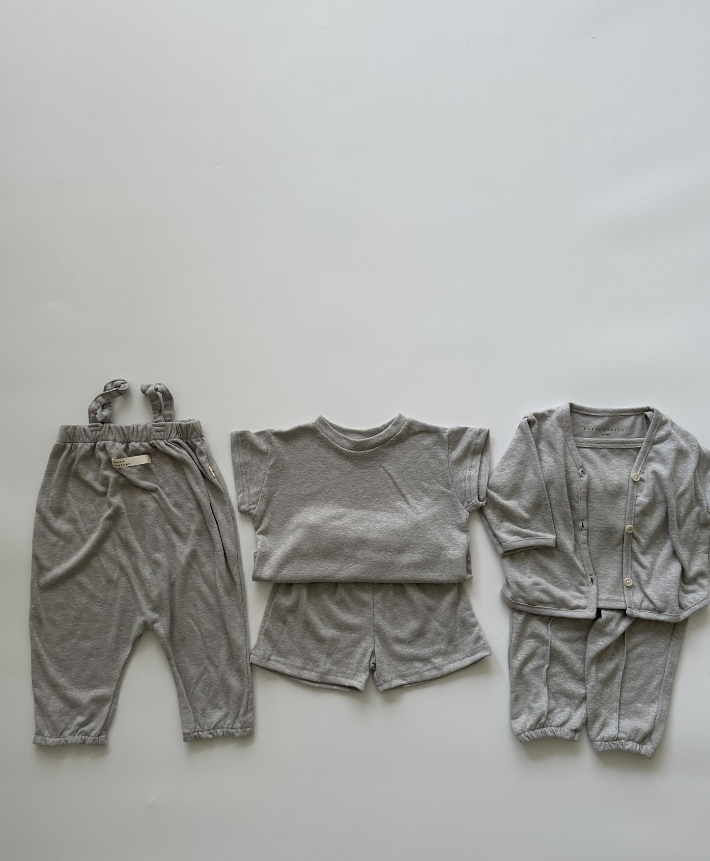 Linen t-shirt [blue M,XL]