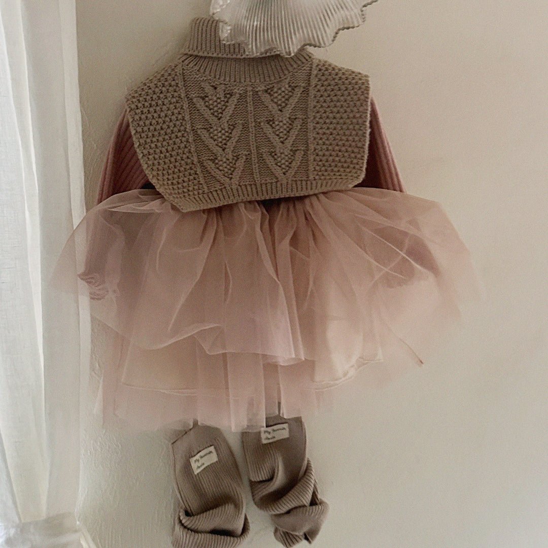 Camellia dress [Pink & Ivory]