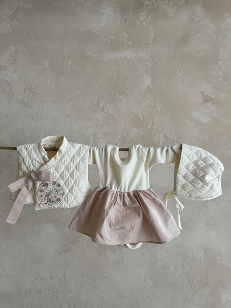 baby Neutral Hanbok Set [girl XS]