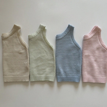 Pastel Knit Top [pink S]