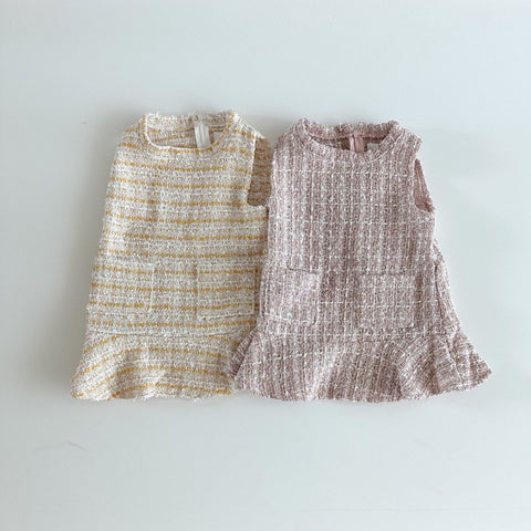 Spring Tweed Dress [pink M]