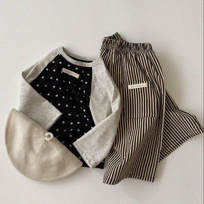 [PRE-ORDER] Polka dot raglan long sleeve