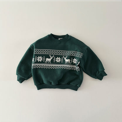 Deer Sweatshirt [green XS, L, XL]