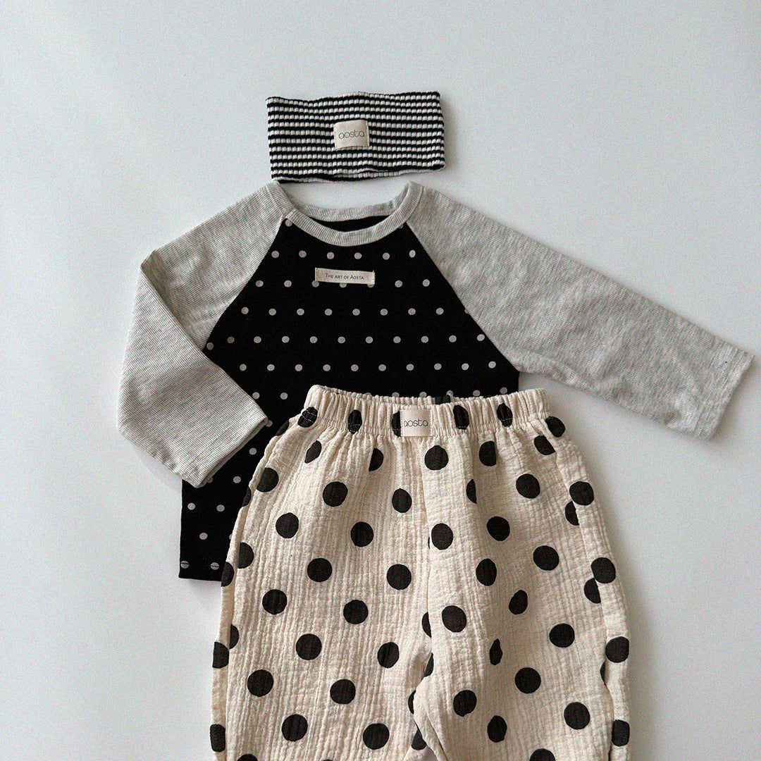 [PRE-ORDER] Polka dot raglan long sleeve