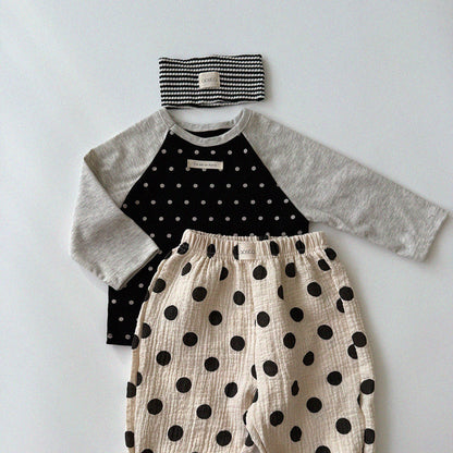 [PRE-ORDER] Polka dot raglan long sleeve