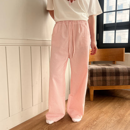 Summer striped pants [pink M,XL,2XL,Adult]