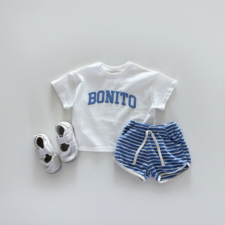 Bonito puff T-shirt [ivory, black]