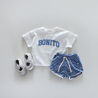 Bonito puff T-shirt [ivory, black]