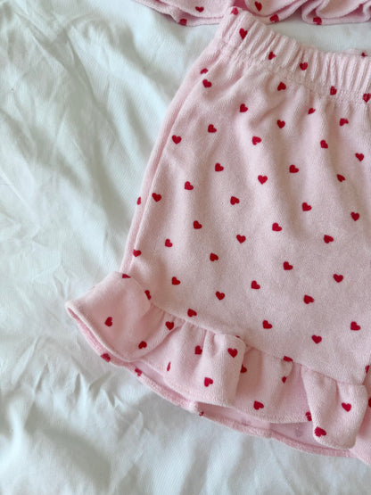 Heart Dot Terry Cami Set