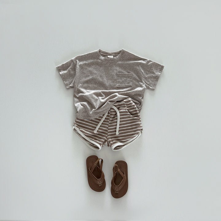 Slub pocket T-shirt [blue XL]