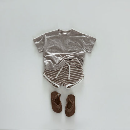 Slub pocket T-shirt [blue XL]
