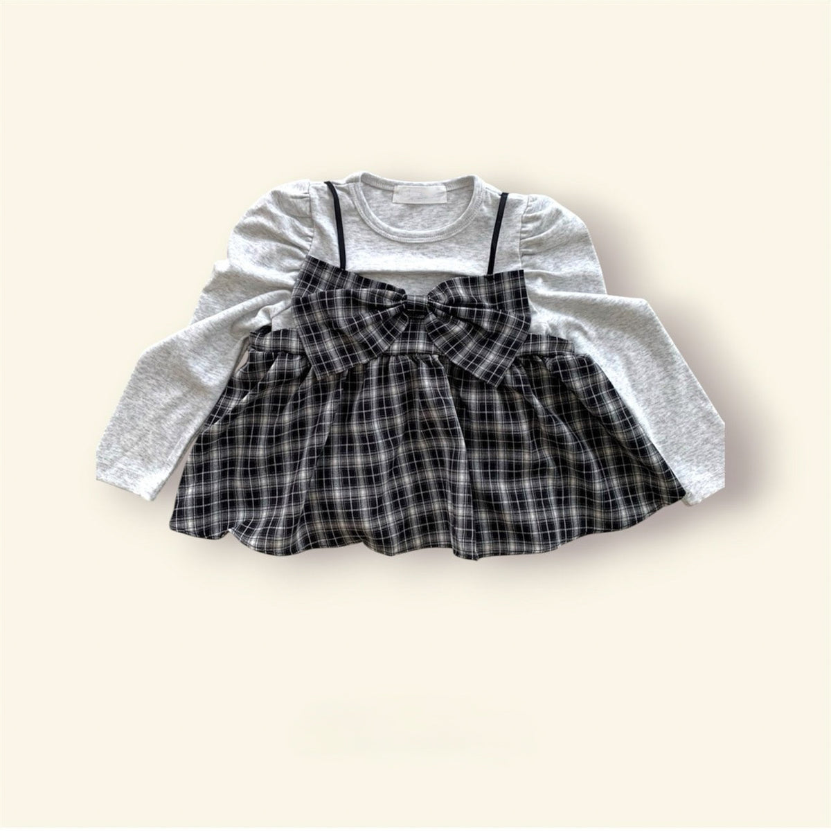 [PRE-ORDER] Checkered Bustier Long Sleeve Tee