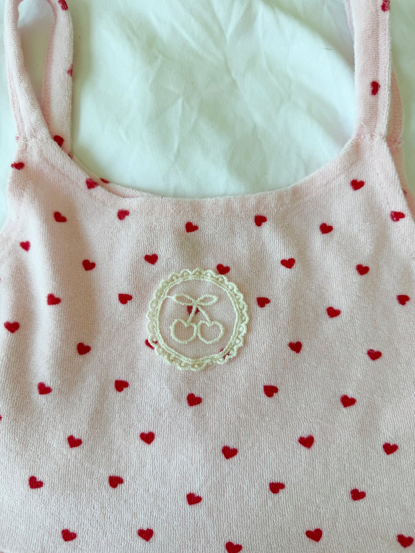 Heart Dot Terry Cami Set