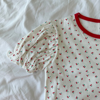 Cherry Puff Shorts Set