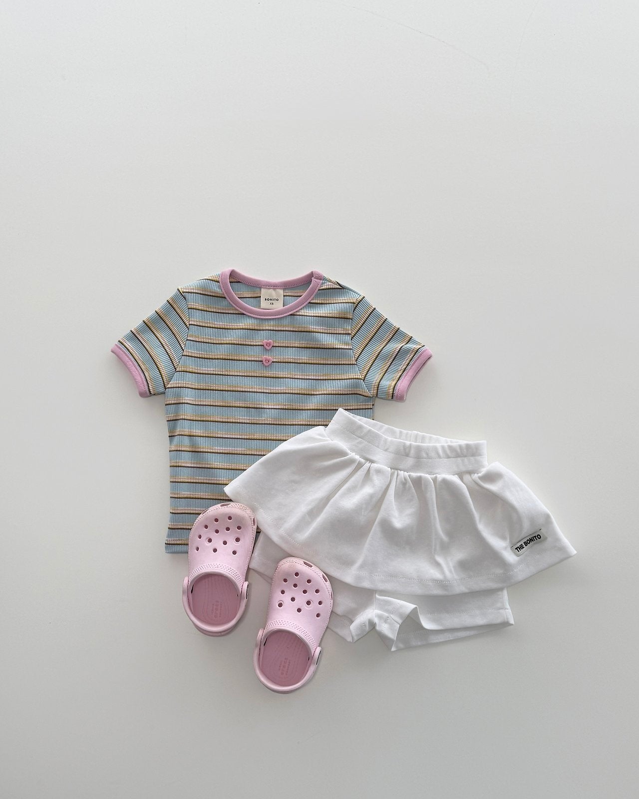 [PRE-ORDER] Striped Ribbed Button Tee