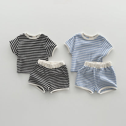 [PRE-ORDER] Bebe Eyelet Striped Set