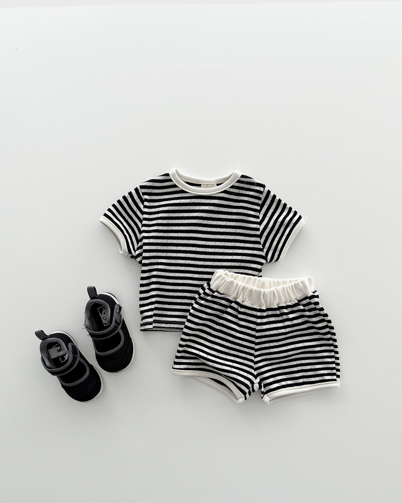 [PRE-ORDER] Bebe Eyelet Striped Set
