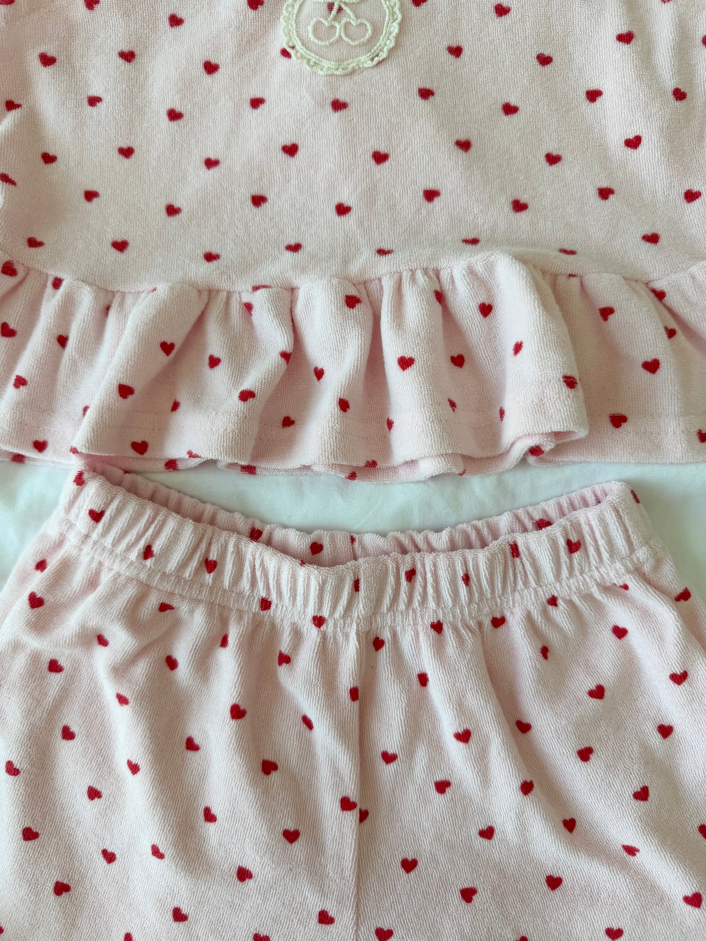 Heart Dot Terry Cami Set