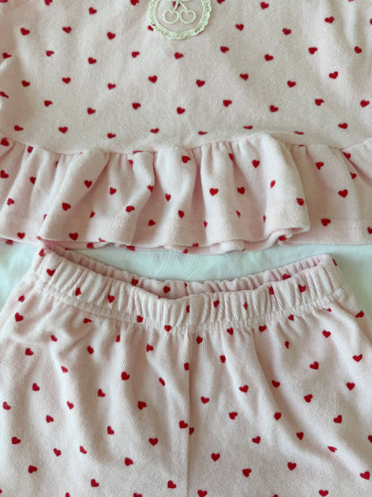 Heart Dot Terry Cami Set