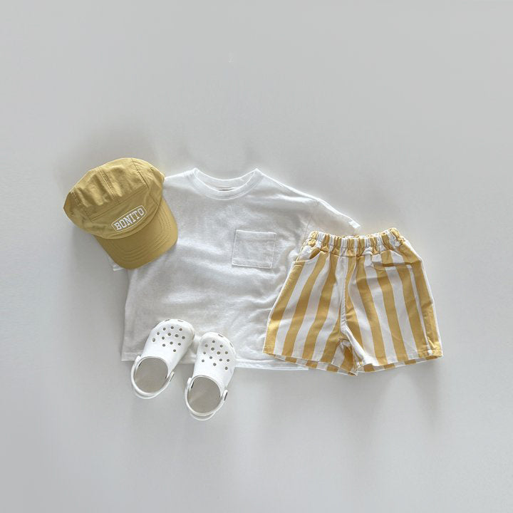 Slub pocket T-shirt [blue XL]