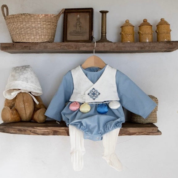 [예약 구매] 솜 베이비 한복 우주복