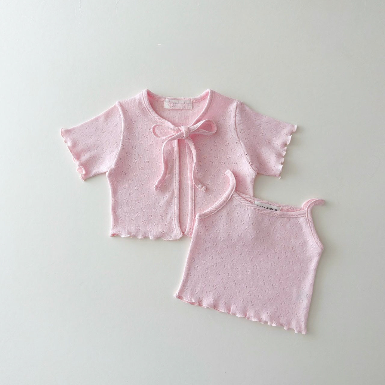 Eyelet Cardigan Cami Set