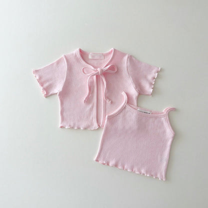 Eyelet Cardigan Cami Set