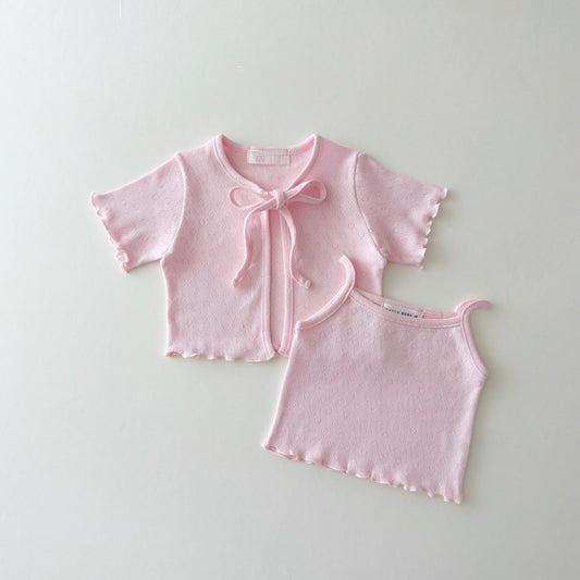 Eyelet Cardigan Cami Set