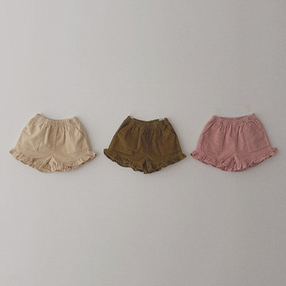 [PRE-ORDER] Frilled Corduroy Shorts