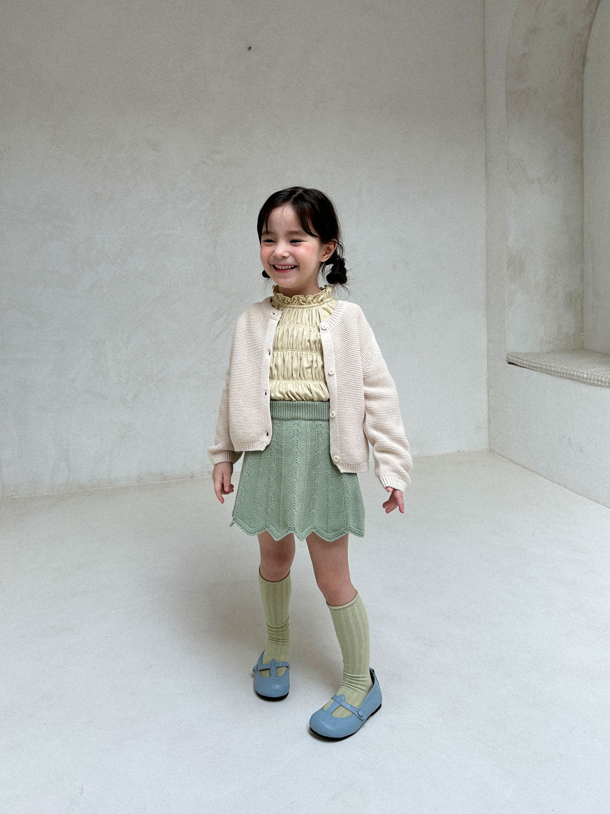 Wave knit skirt [s]