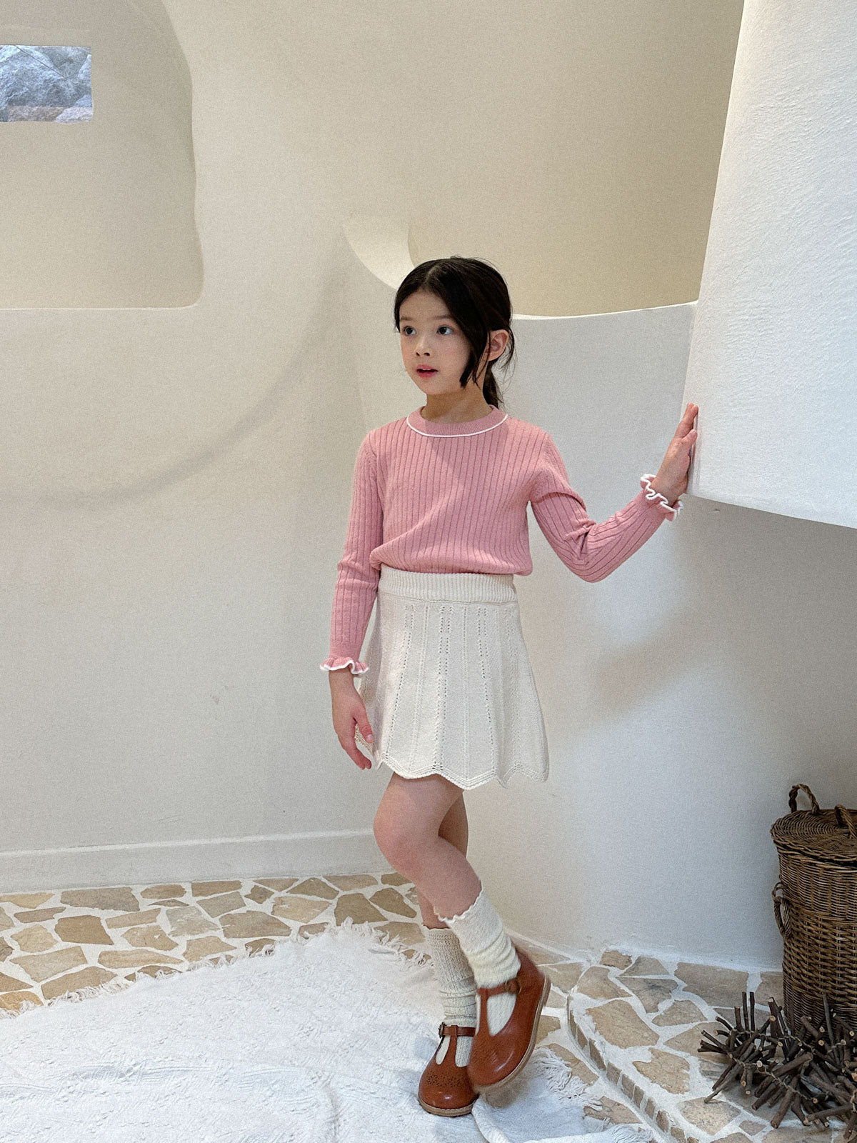 Wave knit skirt [s]