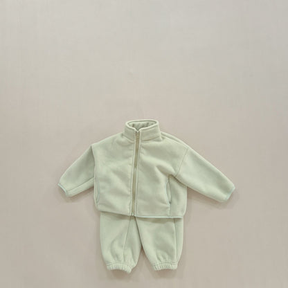 Super fleece zip-up set