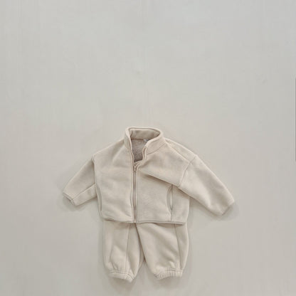 Super fleece zip-up set