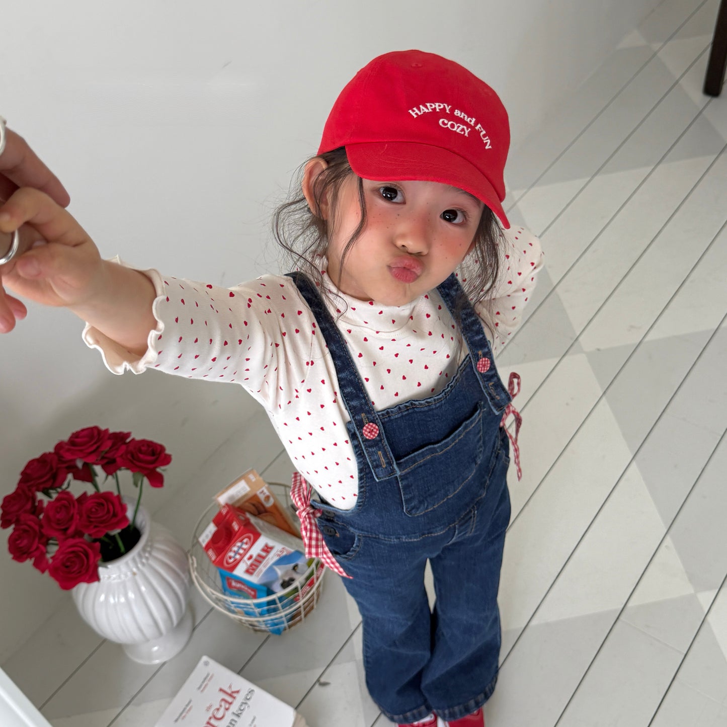 Wavy half turtle neck tee [Heart M]