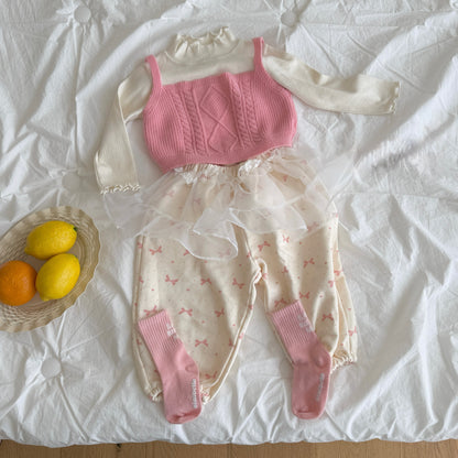 Wavy half turtle neck tee [Heart M]