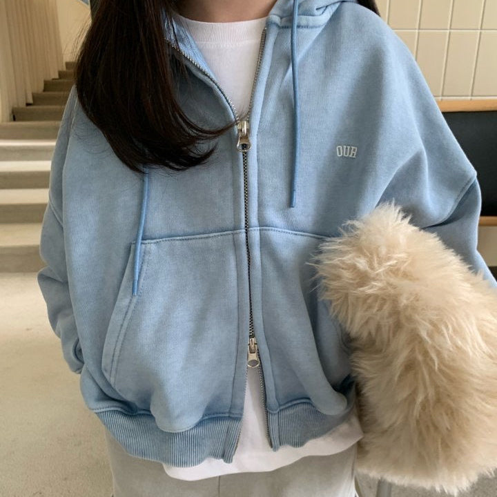 [PRE-ORDER] Washed zip-up jacket