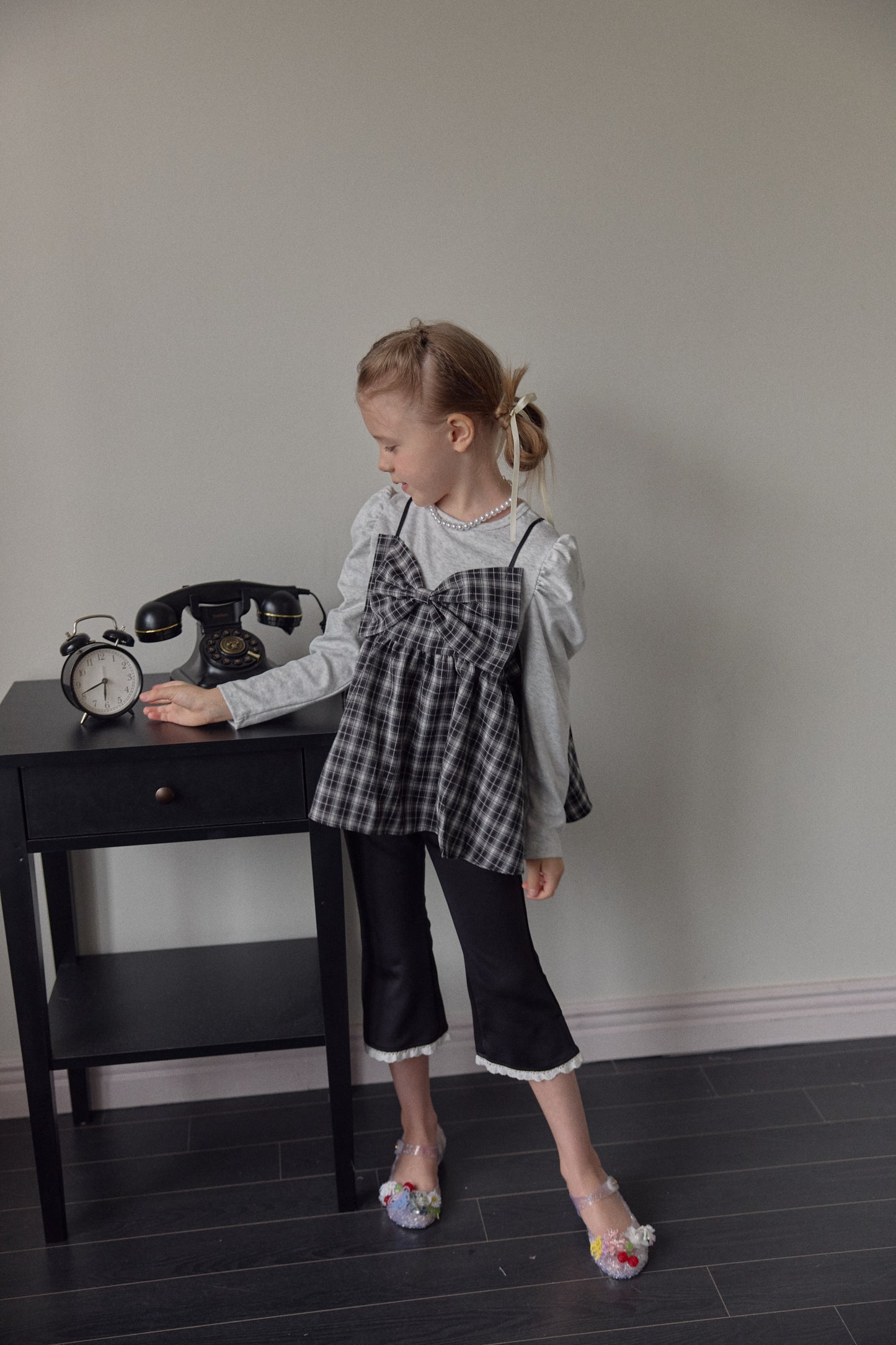 [PRE-ORDER] Checkered Bustier Long Sleeve Tee