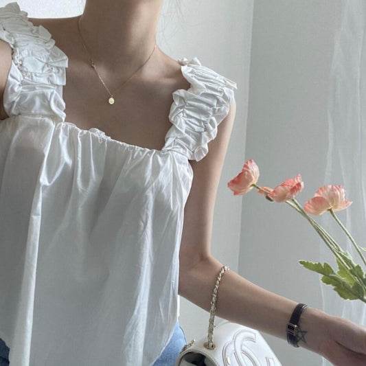 Frill Sleeveless Top
