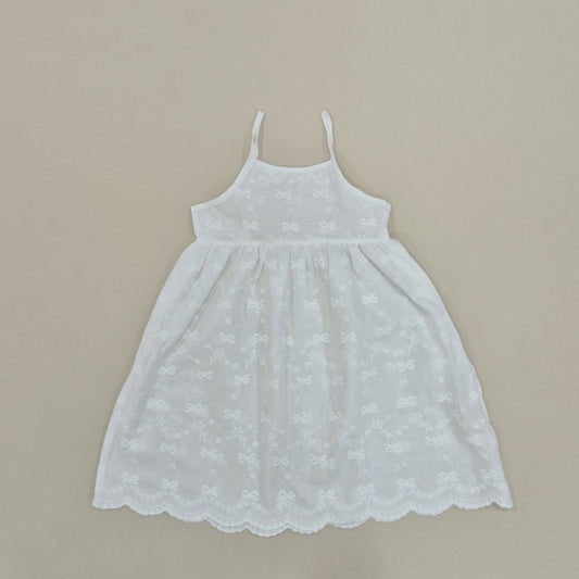 Ribbon layered dress [ivory S]