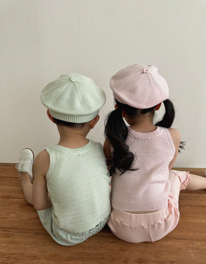 Pastel Knit Top [pink S]