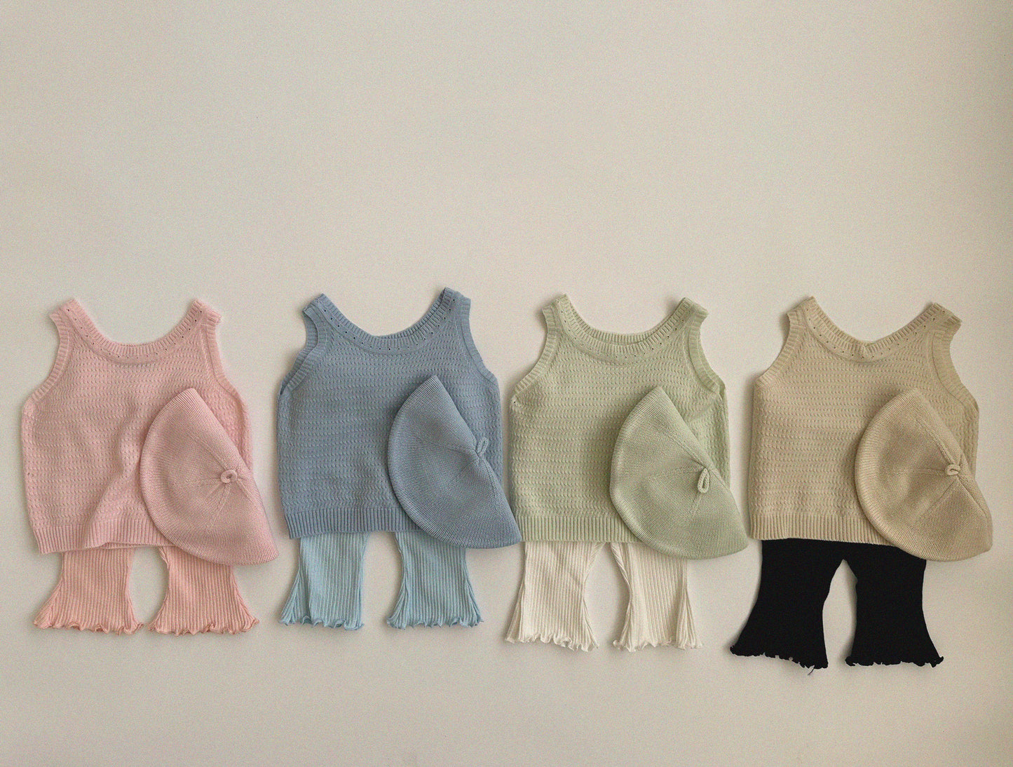 Pastel Knit Top [pink S]