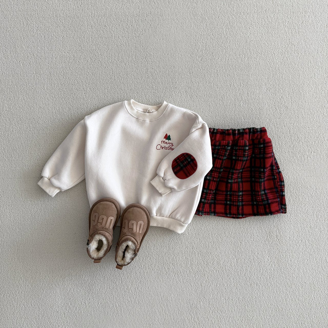 Christmas patch skirt set [red S]