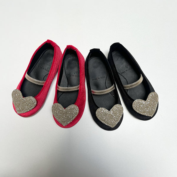 [PRE-ORDER] Heart velvet shoes