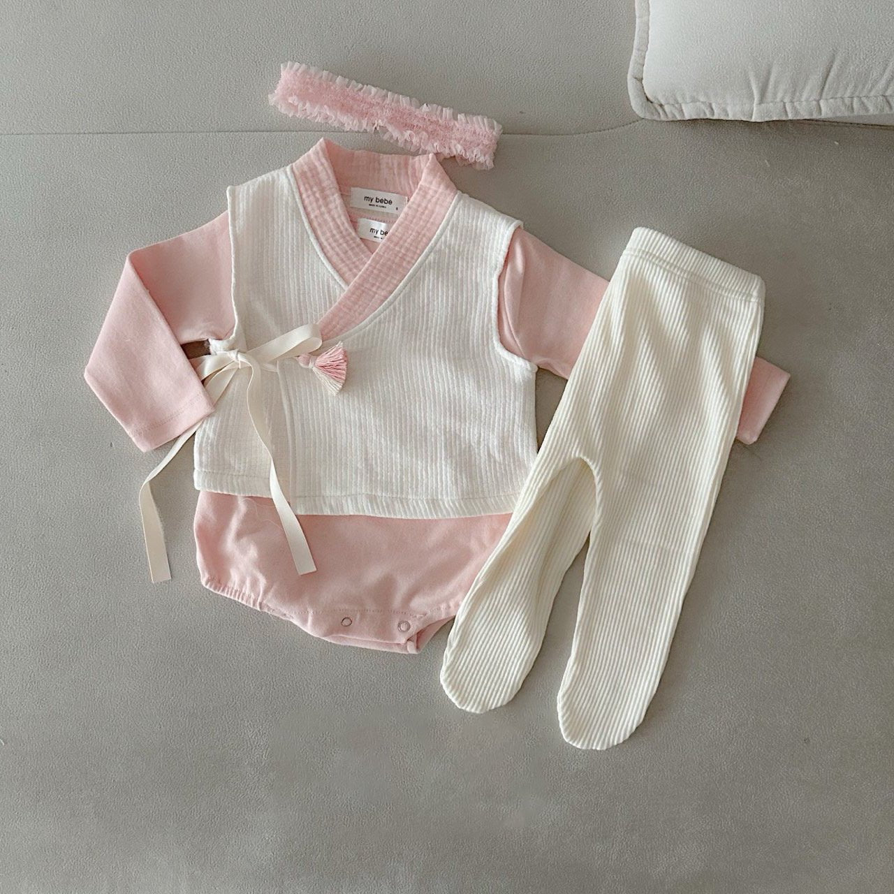 24 Fall pastel hanbok [pink S, blue M]