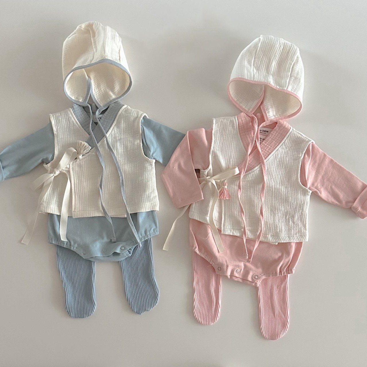 24 Fall pastel hanbok [pink S, blue M]