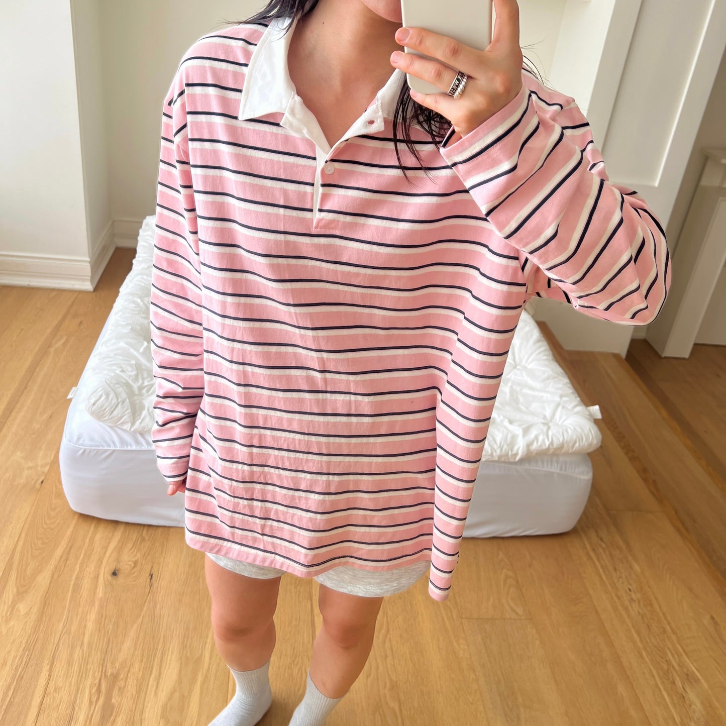 [PRE-ORDER] Autumn striped collared tee